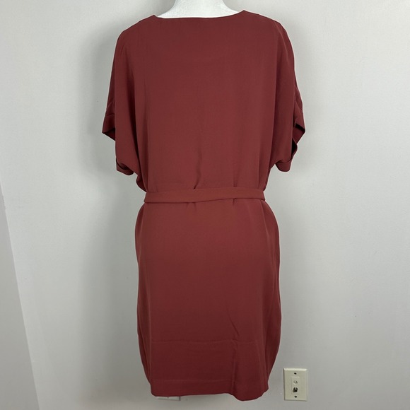Frank & Oak Belted V-Neck Shift Dress Pockets Womens Size XL Style 2510169 Boho - Picture 16 of 16